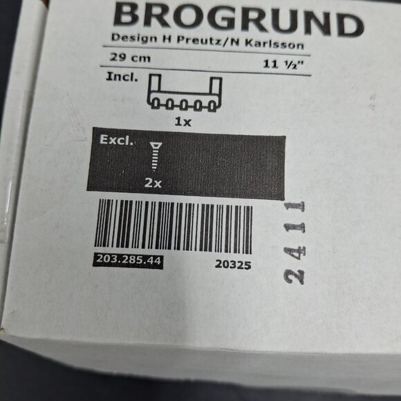 Ikea BROGRUND 203.285.44 Stainless Steel Door Hanger Floating Coat Towel 5 Hooks - Picture 5 of 9